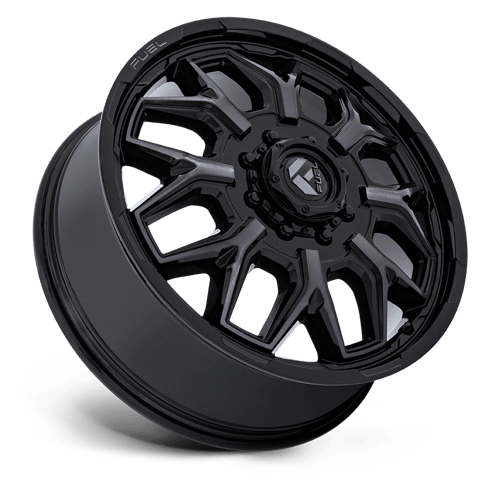 Fuel D875 FLUX DUALLY GLOSS BLACK BRUSH FC GRAY DDDT Wheel - image 3