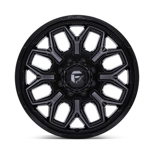 Fuel D875 FLUX DUALLY GLOSS BLACK BRUSH FC GRAY DDDT Wheel - image 4