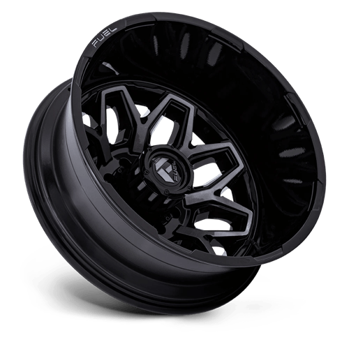 Fuel D875 FLUX DUALLY GLOSS BLACK BRUSH FC GRAY DDDT Wheel - image 7