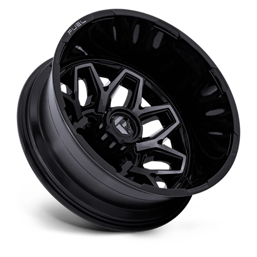 Fuel D875 FLUX DUALLY GLOSS BLACK BRUSH FC GRAY DDDT Wheel - image 10