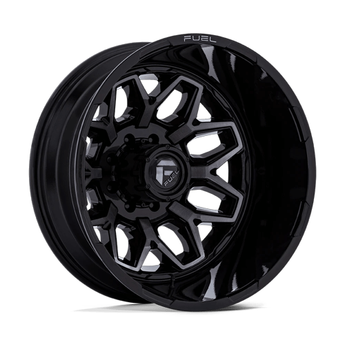 Fuel D875 FLUX DUALLY GLOSS BLACK BRUSH FC GRAY DDDT Wheel - image 1