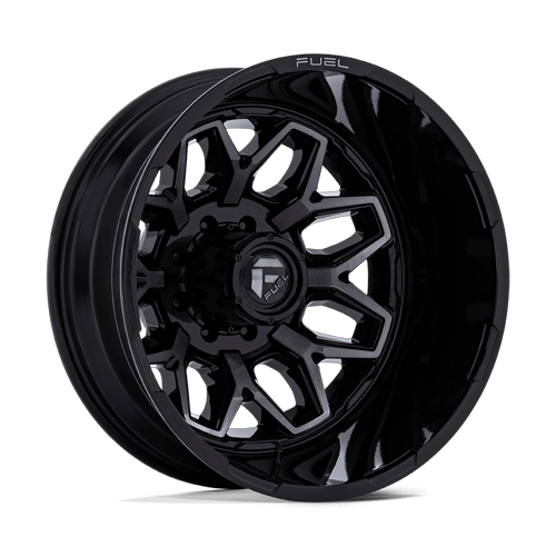 Fuel D875 FLUX DUALLY GLOSS BLACK BRUSH FC GRAY DDDT Wheel - image 5