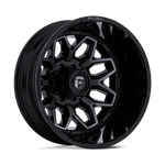 Load image into Gallery viewer, Fuel D875 FLUX DUALLY GLOSS BLACK BRUSH FC GRAY DDDT Wheel - image 5
