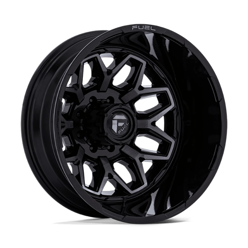 Fuel D875 FLUX DUALLY GLOSS BLACK BRUSH FC GRAY DDDT Wheel - image 8