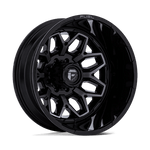 Load image into Gallery viewer, Fuel D875 FLUX DUALLY GLOSS BLACK BRUSH FC GRAY DDDT Wheel - image 8
