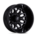 Load image into Gallery viewer, Fuel D875 FLUX DUALLY GLOSS BLACK BRUSH FC GRAY DDDT Wheel - image 9
