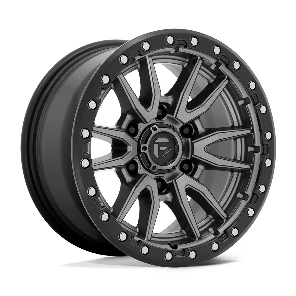 Fuel D680 REBEL MATTE GUNMETAL BLACK BEAD RING Wheel - image 2