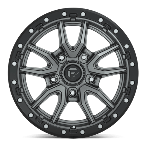 Fuel D680 REBEL MATTE GUNMETAL BLACK BEAD RING Wheel - image 8