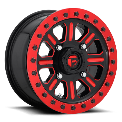 Fuel UTV D911 HARDLINE UTV BEADLOCK GLOSS BLACK RED TINTED CLEAR Wheel - image 2