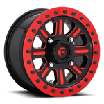 Load image into Gallery viewer, Fuel UTV D911 HARDLINE UTV BEADLOCK GLOSS BLACK RED TINTED CLEAR Wheel - image 2

