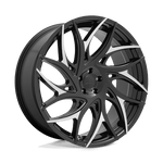 Load image into Gallery viewer, DUB S259 G.O.A.T. GLOSS BLACK W/ MACHINED SPOKES Wheel - image 1
