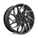 Load image into Gallery viewer, DUB S259 G.O.A.T. GLOSS BLACK W/ MACHINED SPOKES Wheel - image 2
