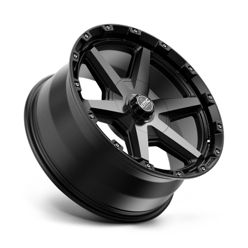 KMC KM101 TEMPO SATIN BLACK W/ GRAY TINT Wheel - image 3