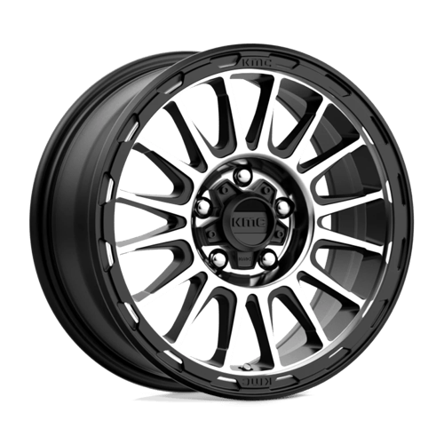 Kmc km542 impact satin black machined wheel   image 1