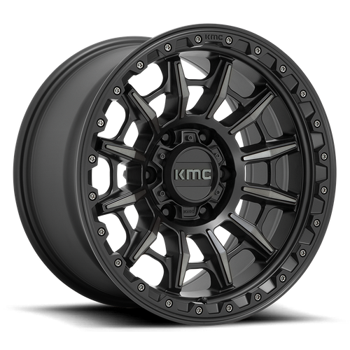 KMC KM547 CARNAGE SATIN BLACK W/ GRAY TINT Wheel - image 2