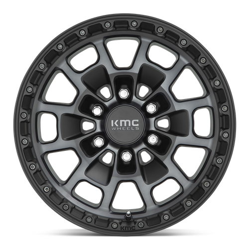 KMC KM718 SUMMIT SATIN BLACK W/ GRAY TINT Wheel - image 4