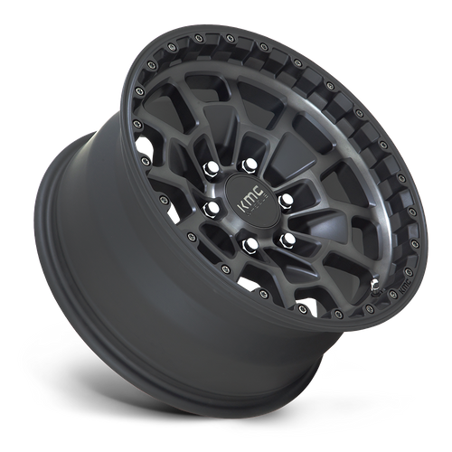 KMC KM718 SUMMIT SATIN BLACK W/ GRAY TINT Wheel - image 3