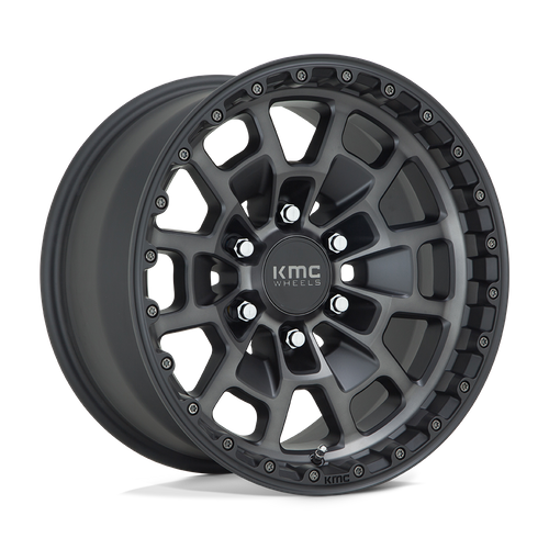 KMC KM718 SUMMIT SATIN BLACK W/ GRAY TINT Wheel - image 2