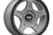 KMC KM721 ALPINE SATIN GRAY W/ BLACK LIP Wheel - image 1