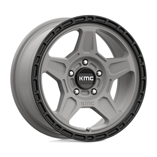 KMC KM721 ALPINE SATIN GRAY W/ BLACK LIP Wheel - image 1