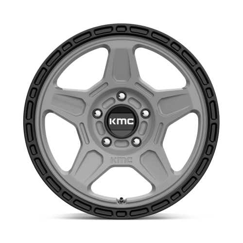 KMC KM721 ALPINE SATIN GRAY W/ BLACK LIP Wheel - image 4