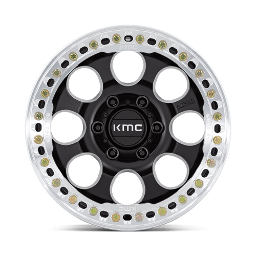 KMC KM237 RIOT BEADLOCK SATIN BLACK W/ MACHINED RING Wheel - image 4