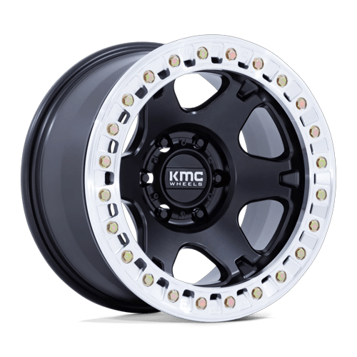 KMC KM238 VI BEADLOCK SATIN BLACK W/ MACHINED RING Wheel - image 5