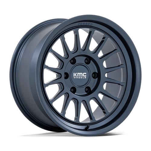 Kmc km447 impact forged monoblock metallic blue wheel   image 1