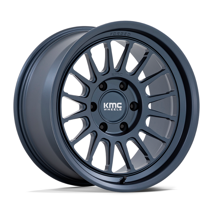 Kmc km447 impact forged monoblock metallic blue wheel   image 2