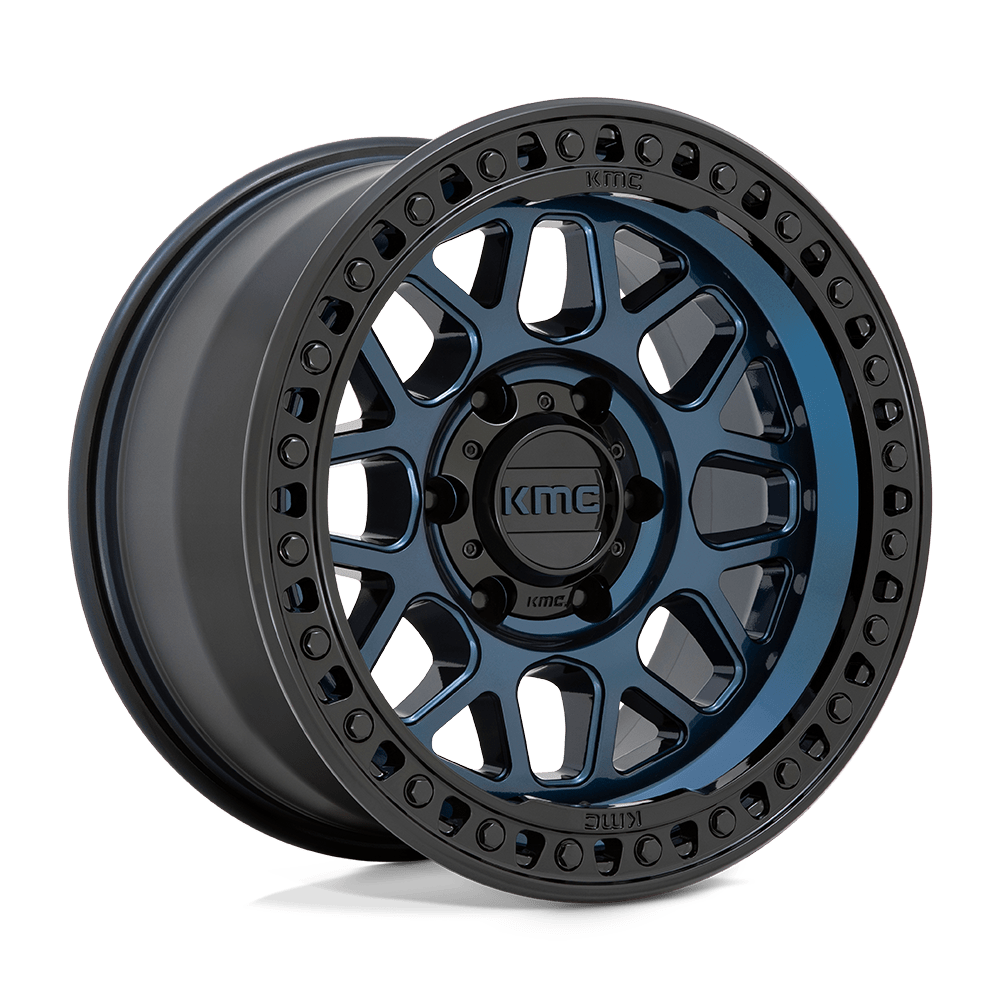 KMC KM549 GRS MIDNIGHT BLUE W/ G-BLACK LIP Wheel - image 2