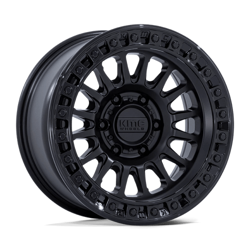KMC KM552 IMS MATTE BLACK W/ GLOSS BLACK LIP Wheel - image 1