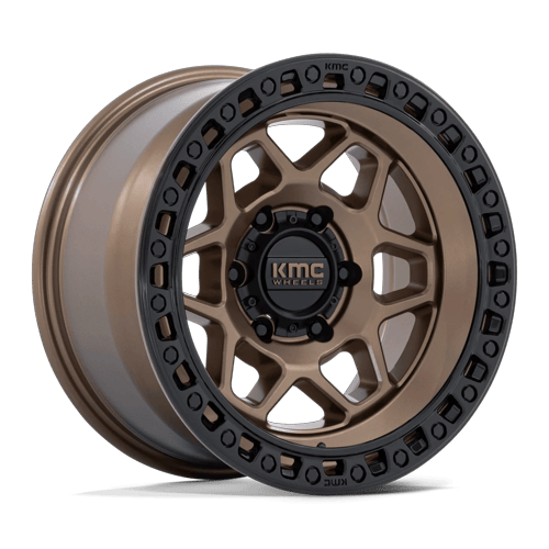 Kmc km553 torx matte bronze w gloss black lip wheel   image 1