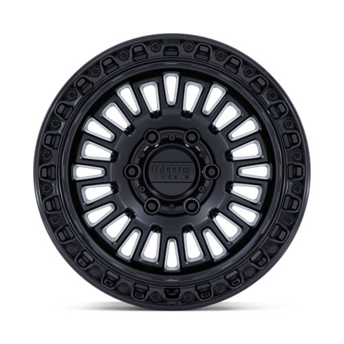 KMC KM554 AZTEC MATTE BLACK W/ GLOSS BLACK LIP Wheel - image 4