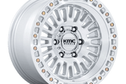 KMC KM554 AZTEC GLOSS SILVER W/ MACHINED FACE Wheel - image 1