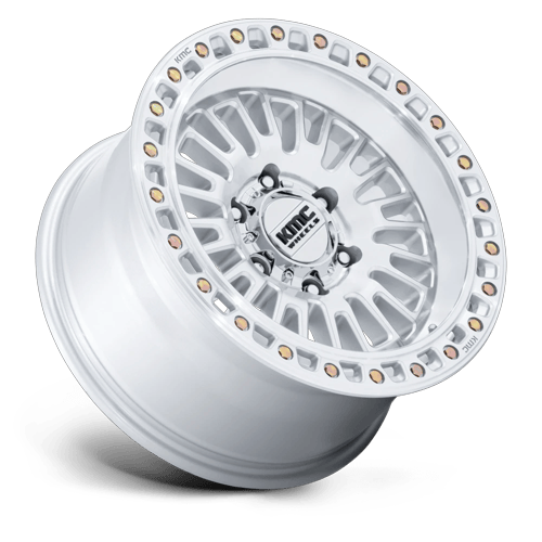 KMC KM554 AZTEC GLOSS SILVER W/ MACHINED FACE Wheel - image 3