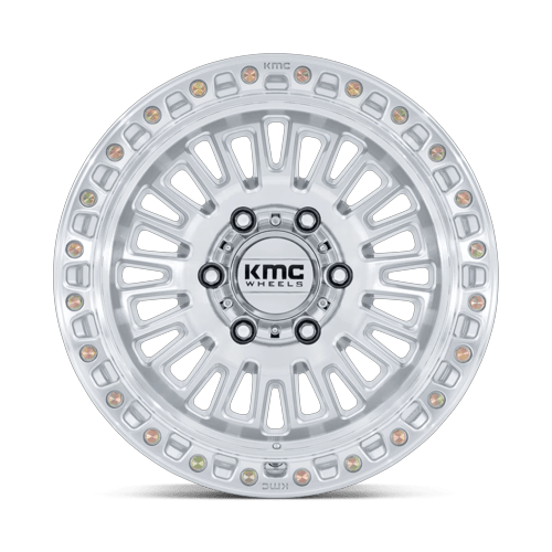 KMC KM554 AZTEC GLOSS SILVER W/ MACHINED FACE Wheel - image 4