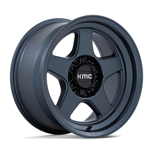 Kmc km728 lobo metallic blue wheel   image 1