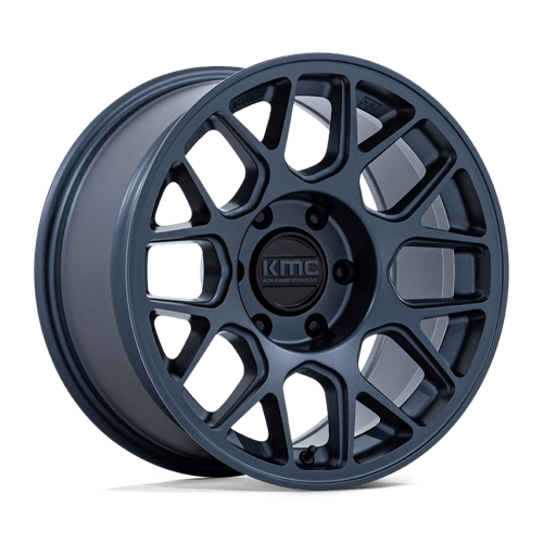 Kmc km730 hatchet metallic blue wheel   image 1