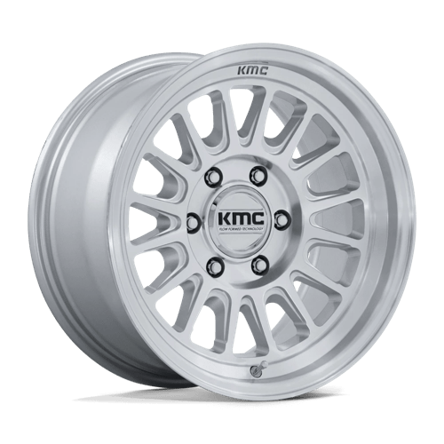 KMC KM733 IMPACT FFT GLOSS SILVER W/ MACHINED FACE Wheel - image 1