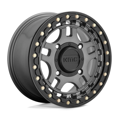 KMC Powersports KS240 RECON UTV BEADLOCK GUN METAL W/ GLOSS BLACK RING Wheel - image 3