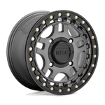 Load image into Gallery viewer, KMC Powersports KS240 RECON UTV BEADLOCK GUN METAL W/ GLOSS BLACK RING Wheel - image 3
