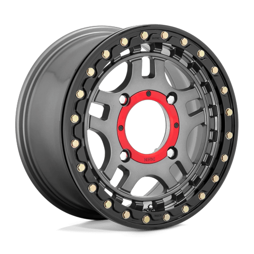KMC Powersports KS240 RECON UTV BEADLOCK GUN METAL W/ GLOSS BLACK RING Wheel - image 1