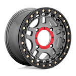 Load image into Gallery viewer, KMC Powersports KS240 RECON UTV BEADLOCK GUN METAL W/ GLOSS BLACK RING Wheel - image 1
