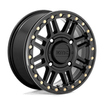 Load image into Gallery viewer, KMC Powersports KS250 CAGE UTV BEADLOCK SATIN BLACK W/ GLOSS BLACK RG Wheel - image 3
