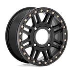 Load image into Gallery viewer, KMC Powersports KS250 CAGE UTV BEADLOCK SATIN BLACK W/ GLOSS BLACK RG Wheel - image 1
