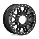 Load image into Gallery viewer, KMC Powersports KS250 CAGE UTV BEADLOCK SATIN BLACK W/ GLOSS BLACK RG Wheel - image 2

