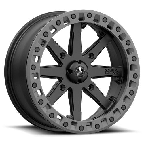 MSA Offroad Wheels M31 LOK2 UTV BEADLOCK SATIN BLACK W/ MATTE GRAY RING Wheel - image 2
