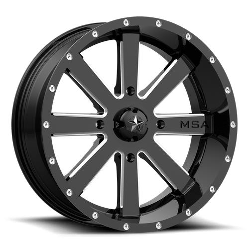 MSA Offroad Wheels M34 FLASH UTV GLOSS BLACK MILLED Wheel - image 2