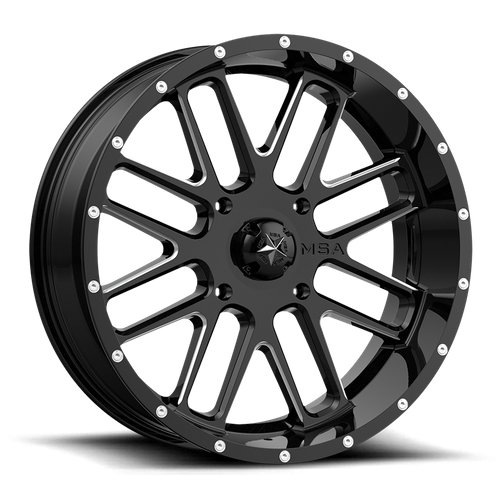 MSA Offroad Wheels M35 BANDIT UTV GLOSS BLACK MILLED Wheel - image 2