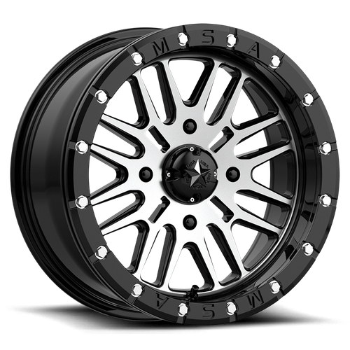 MSA Offroad Wheels M37 BRUTE UTV BEADLOCK GLOSS BLACK MACHINED Wheel - image 2